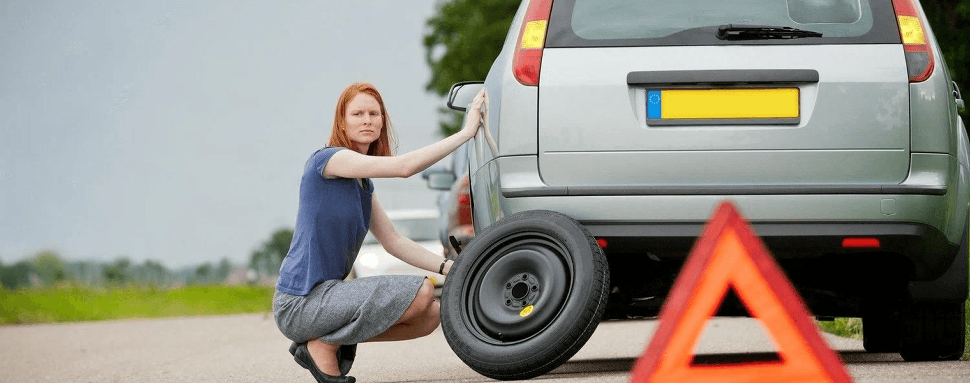 Client receiving roadside assistance